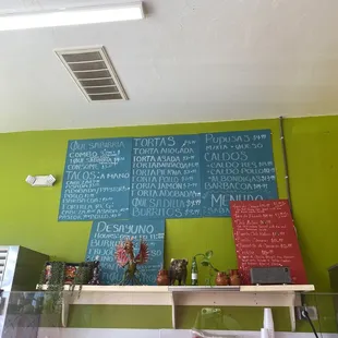 Menu - all in Spanish