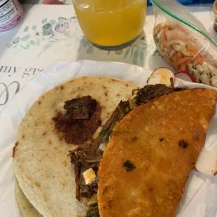 Quesabirria and pupusas.