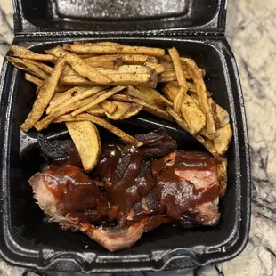 Rib Tips with Fries Dinner