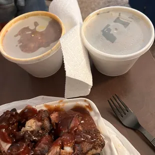 1 lb. of Meat 2 Large Sides with Rolls