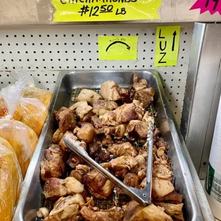 Chicharrones by the pound; well made!