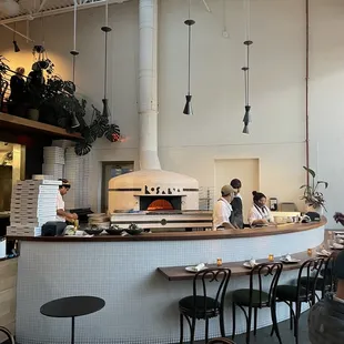 the kitchen of a restaurant