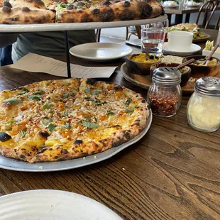 Zucca, funghi, and three spread at the table.