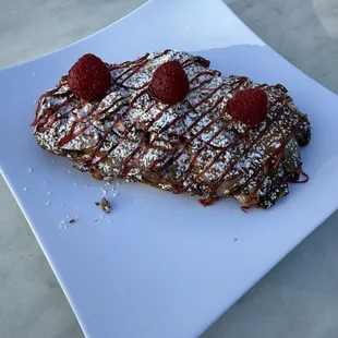 Raspberry almond croissant