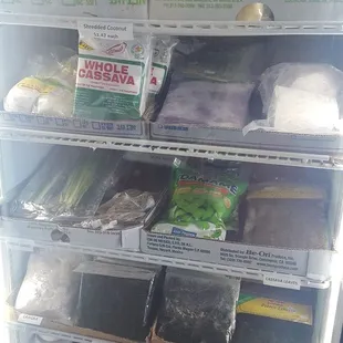 Some frozen produce