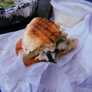 7. Caprese with Roasted Peppers Panini