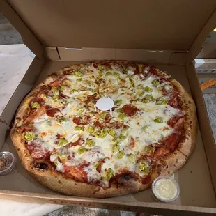 Large Pepperoni pizza