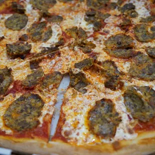 Large Meatball pizza. Delicious