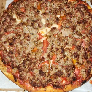 Medium Pepperoni and Sausage pizza