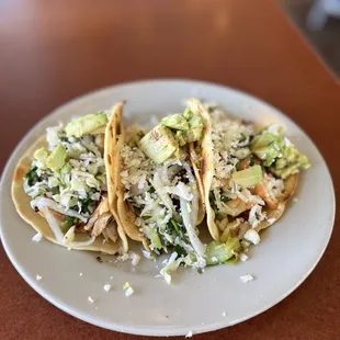 Griselda's Tacos Callejeros (~$14): chicken, beef and shrimp
