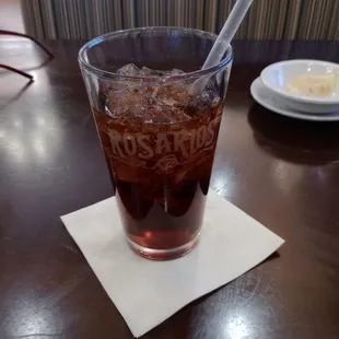 a glass of ice tea