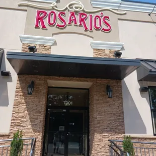 Sign over the entrance