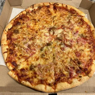 Meat Lovers Pizza. Mediocre. Still not impressed with this place.