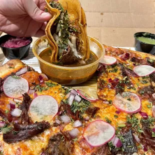 Birria Tacos &amp; Pizza