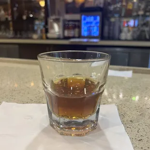 Double Hennessy with a splash of cola for the flight!