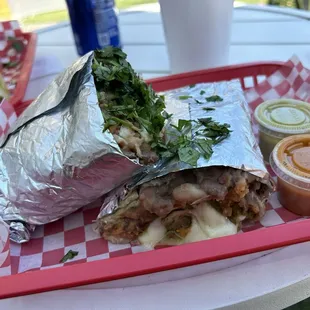 Chile relleno burrito.