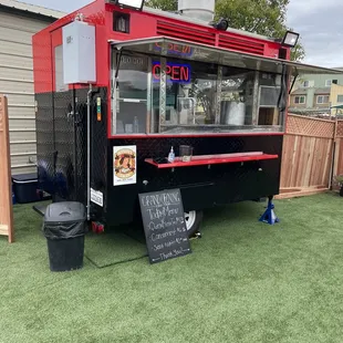 Outside set up. They have tables too.