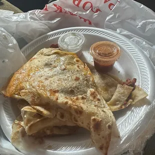 Marinated Pork Quesadilla