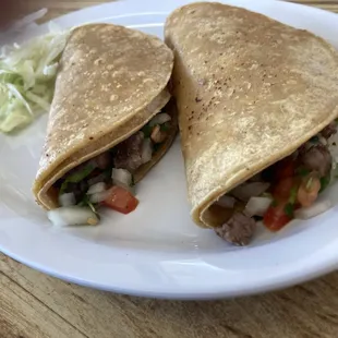 2 carne asada tacos ($3.50 each)
