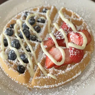 waffles, food