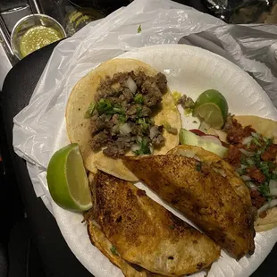 a plate of mexican food