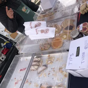 European pastries mostly gone.