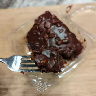 Chocolate cake...dry the last three visits ..used to be awesome