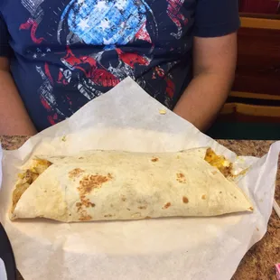 Large breakfast burrito