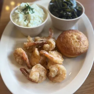 Fried jumbo shrimp meal