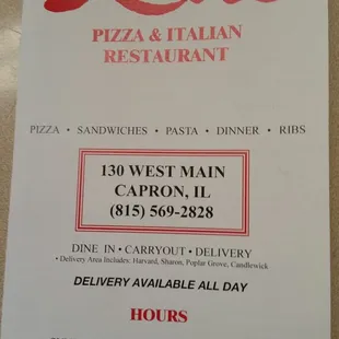 pizza and italian restaurant