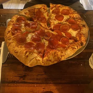 Double pepperoni pizza