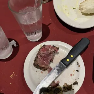 How the bacon wrapped filet mignon was served