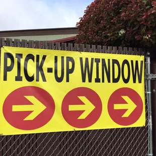 We have a pick up window