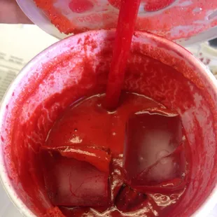 They dont call it Vampire juice for nothing! Carrots, orange, celery, beets.