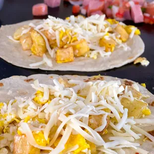 Potato and Egg with Cheese Taco
