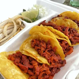 Tacos Al pastor (lunch menu)