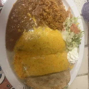 Green corn, tamale beef, taco
