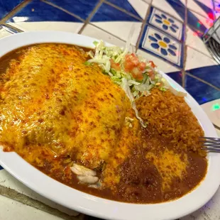 Chicken enchiladas