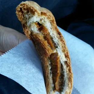 Inside pumpkin empanada $1.25