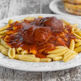 Cavatelli with Homemade Meatballs