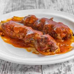 Sausage Stuffed Peppers (sauce served on side)