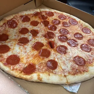 Classic pepperoni New York style pizza!