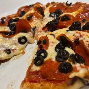 Pepperoni and olives