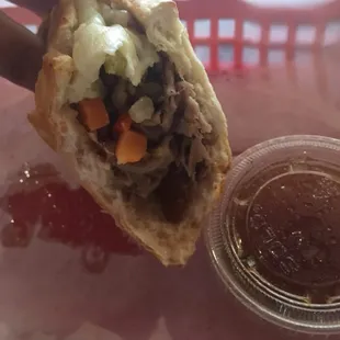 Hot Italian beef innerguts= amazing!