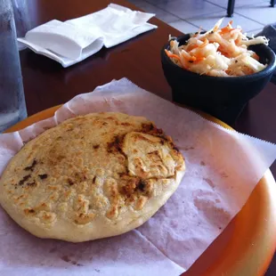 Pupusa and pickled (ish) vegetables