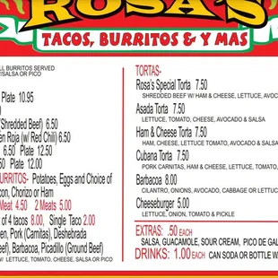 Rosas Tacos, Burritos y mas!!!