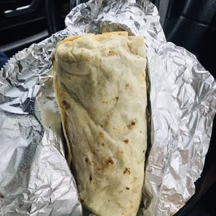 Giant fajita burritos chicken or beef :)'
