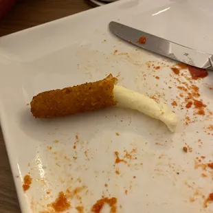 a piece of bread on a plate