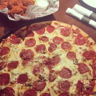 pizza, food