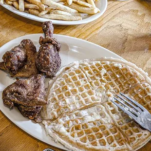 fried chicken and waffles